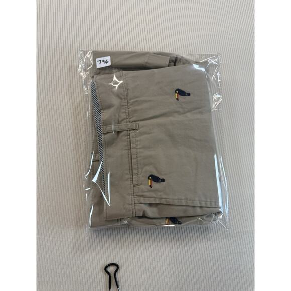 Crémieux Madison Men’s 33 Khaki Toucan Embroidered Chino Shorts Cotton - Picture 7 of 7